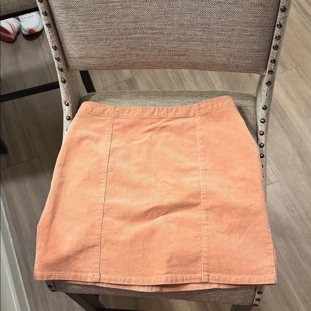 Pink Suede mini skirt